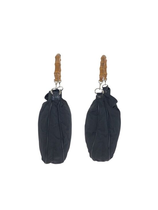 Gucci Black Silver Nylon Leather 001 Shoulder Bag - Picture 8 of 9